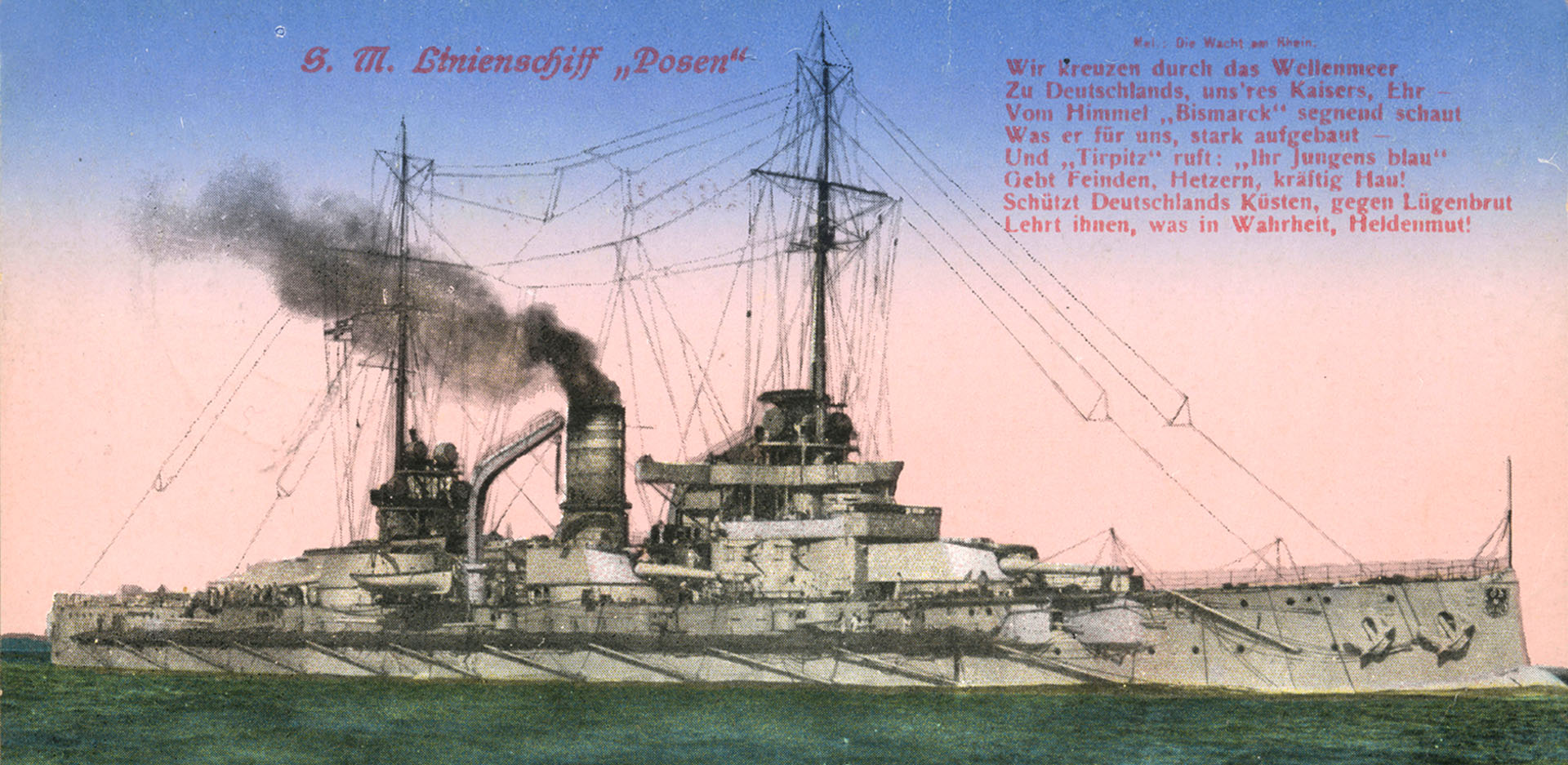 Pancernik SMS Posen | 1908–22 | Pocztówki Tadeusza Bonieckiego
