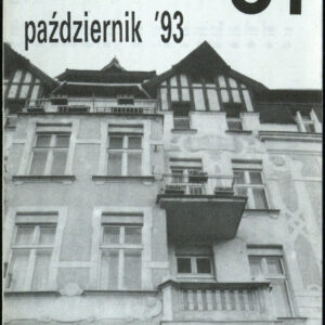 drukowany tekst z czarno-białymi fotografiami