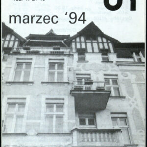 drukowany tekst z czarno-białymi fotografiami