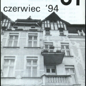 drukowany tekst z czarno-białą fotografią