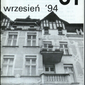drukowany tekst z czarno-białymi fotografiami