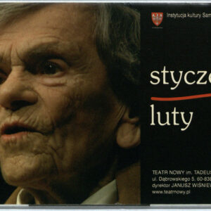 drukowany tekst z kolorową fotografią na pierwszej stronie i czarno-białymi fotografiami w środku, kolorowe elementy graficzne