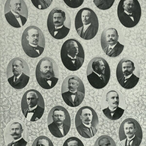 czarno-białe tableau z fotografiami portretowymi 24 mężczyzn