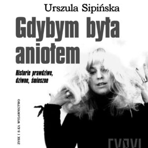 czarno-biała okładka książki z tytułem i zdjęciem autorki