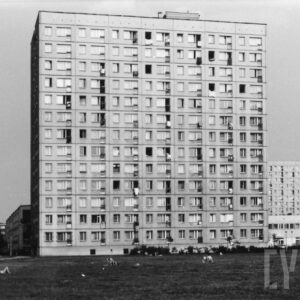 dwunastopiętrowy blok z wielkiej płyty