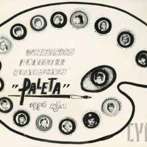 rysunek palety ze zdjęciami dzieci wklejonymi w wyrysowane kółka