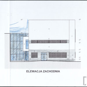 Piątkowska Szkoła Społeczna, rozbudowa i przebudowa, elewacja zachodnia