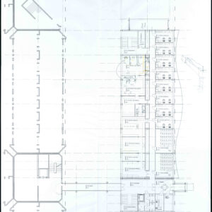 Szkic do projektu budynku Centrum NanoBioMedycznego (CNBM) UAM na terenie Kampusu Morasko, piętro