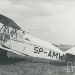 samolot stojący na trawiastym lądowisku