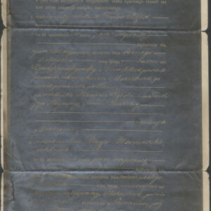 czarno-biała kopia dokumentu; drukowany formularz uzupełniony odręcznie