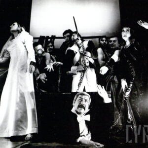 grupa osób w różnym wieku w strojach scenicznych