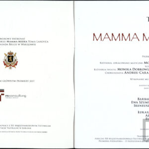 Program spektaklu Mamma Medea Toma Lanoye’a w Teatrze Polskim w Poznaniu