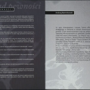 Program spektaklu Postępujący zanik mięśni Andrzeja Bartnikowskiego w Teatrze Polskim w Poznaniu