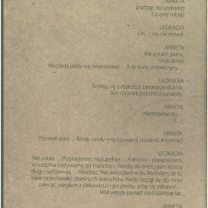Program spektaklu Gdy rozum śpi, budzą się demony w Teatrze Polskim w Poznaniu