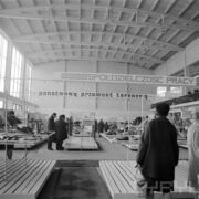 stoiska wystawowe w hali targowej